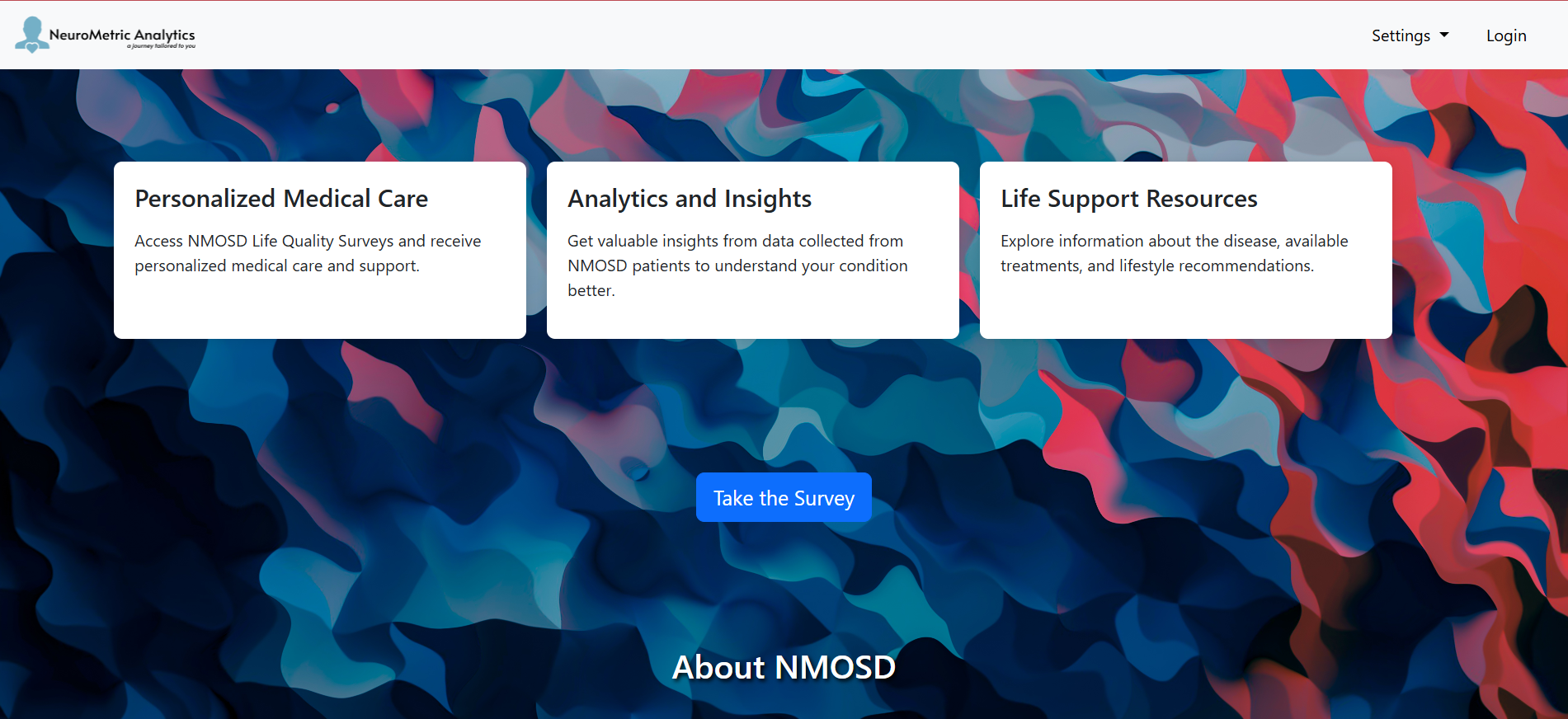 neuro metric analytics website screenshot